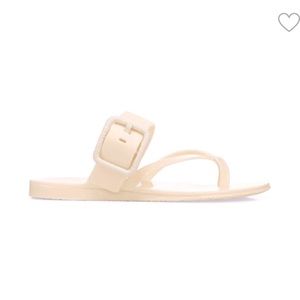 Veronica Beard Salva jelly white sandal